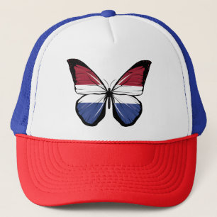 Netherlands Butterfly Flag Trucker Hat