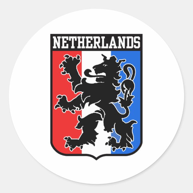 Netherlands Classic Round Sticker (Front)