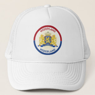 Netherlands Coat of Arms Circle Shape Trucker Hat
