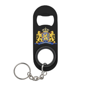 Netherlands Coat Of Arms on bk bot Keychain Bottle Opener