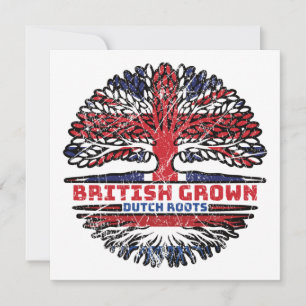 Netherlands Dutch Uk United Kingdom British Tree Card