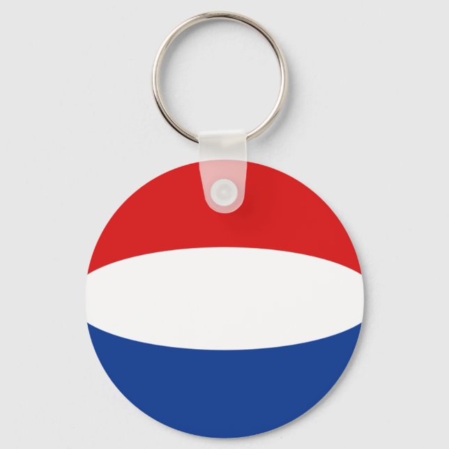 Netherlands Fisheye Flag Keychain (Front)