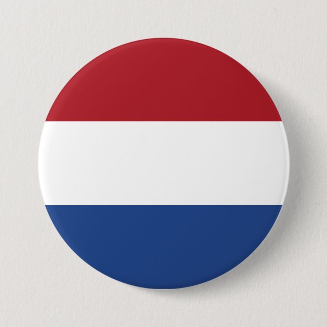 Netherlands Flag 3 Inch Round Button (Front)