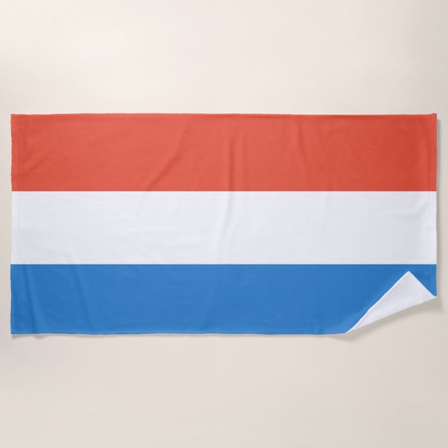 Netherlands Flag Beach Towel (Front)