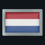 Netherlands Flag Belt Buckle<br><div class="desc">Patriotic flag of Netherlands.</div>