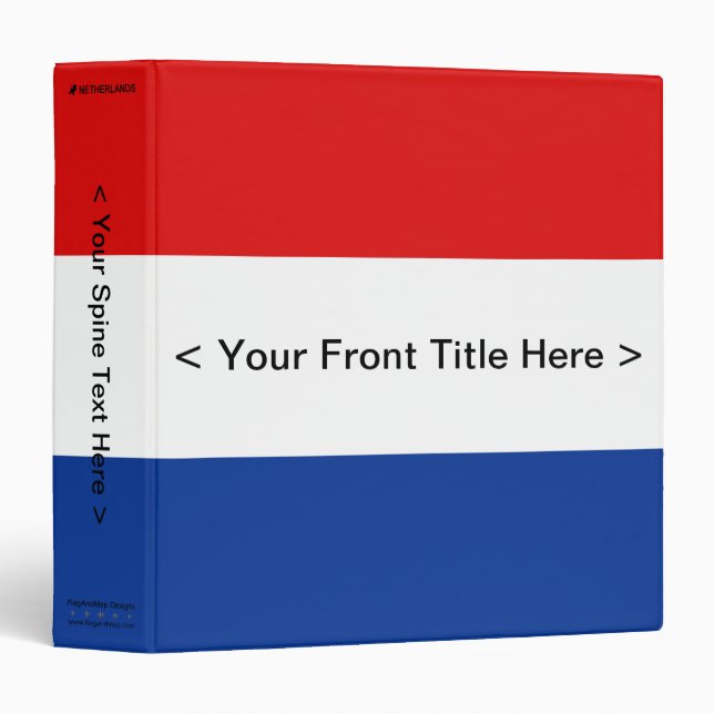 Netherlands Flag Binder (Front/Spine)