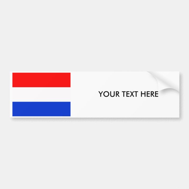 NETHERLANDS FLAG Bumper Sticker (Front)
