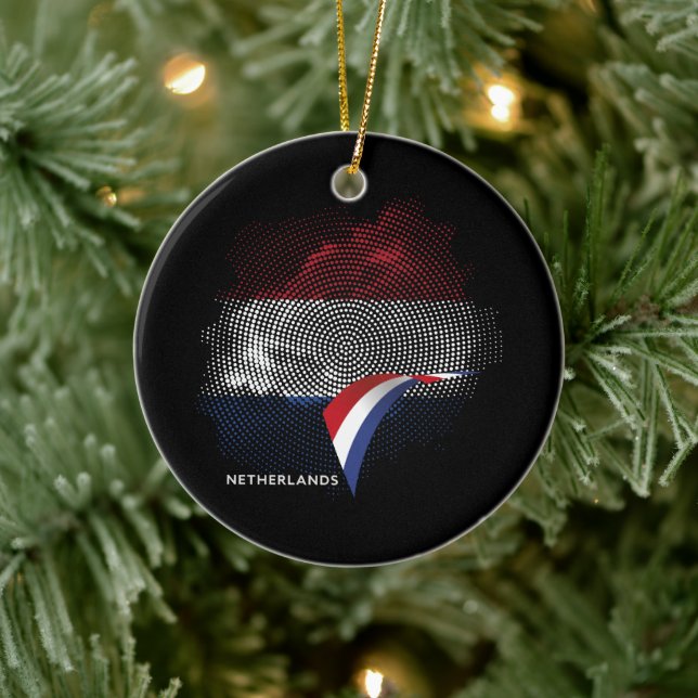 Netherlands flag ceramic ornament (Tree)