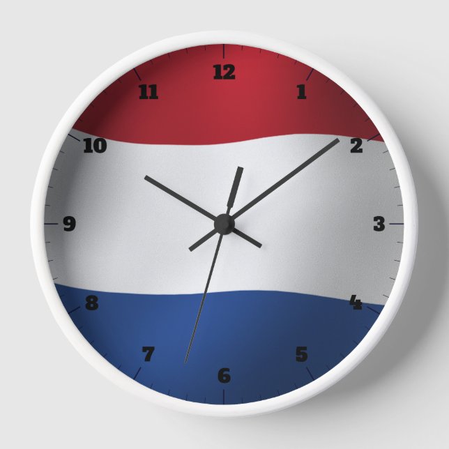 NETHERLANDS FLAG CLOCK (Front)