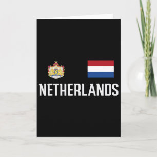 Netherlands Flag Footbyll Soccer Fan Men Women Kid Card