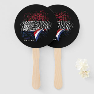 Netherlands flag hand fan