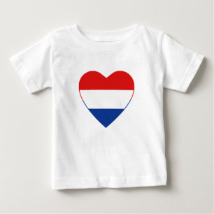 Netherlands Flag Heart T-Shirt