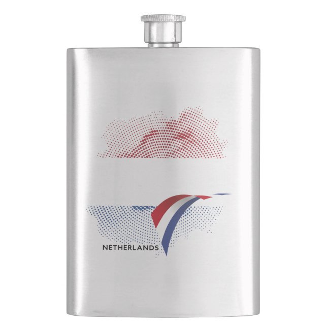 Netherlands flag hip flask (Front)