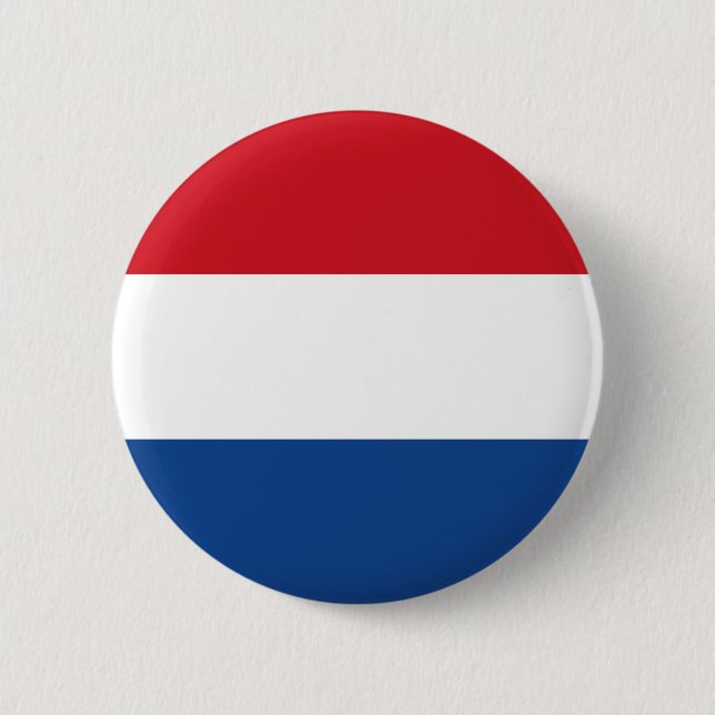 Netherlands Flag, Holland, Dutch 2 Inch Round Button (Front)