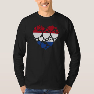 Netherlands Flag Idea For Kids & Dutch Flag Heart T-Shirt