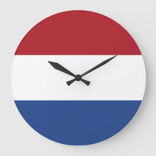 Netherlands Flag Large Clock