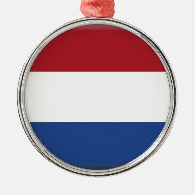 Netherlands Flag Metal Ornament (Front)