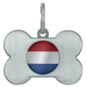 Netherlands flag pet name tag