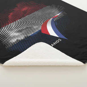 Netherlands flag sherpa blanket
