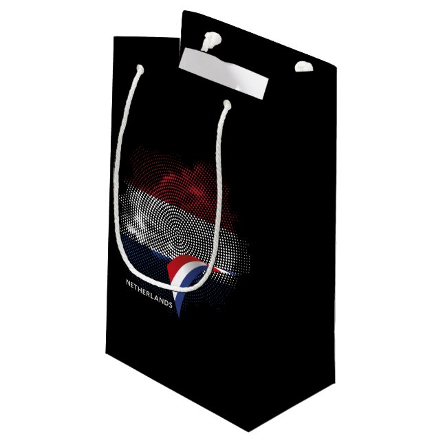 Netherlands flag small gift bag (Back Angled)