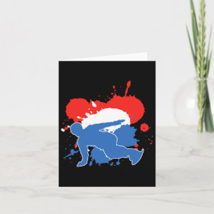 Netherlands Flag Snowboarder - Dutch Snowboarding Card