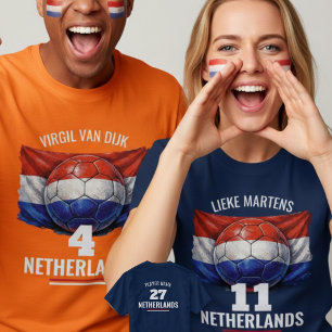 Netherlands Football National Flag Heritage Soccer T-Shirt