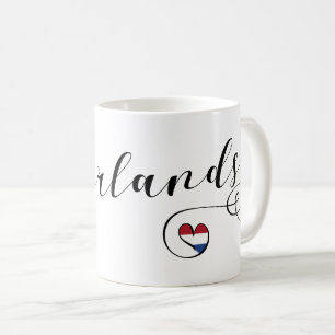 Netherlands Heart Mug, Dutch Coffee Mug