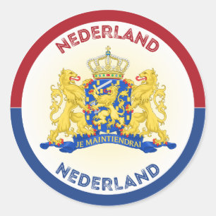 Netherlands Heritage Emblem Classic Round Sticker