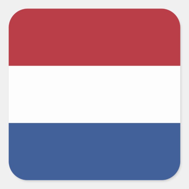 Netherlands/Holland/Dutch/Hollander Flag Square Sticker (Front)