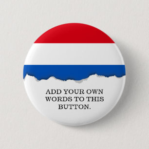 Netherlands Holland Flag 2 Inch Round Button