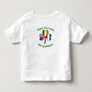 Netherlands Ireland USA Shamrock Flag Personalized Toddler T-shirt