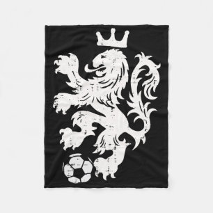 Netherlands Lion Dutch Orange Soccer Fan Men Women Fleece Blanket