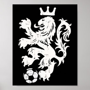 Netherlands Lion Dutch Orange Soccer Fan Men Women Poster