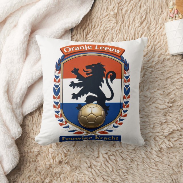 Netherlands Lion Thunder, Dutch Flag Majesty Gift Throw Pillow (Blanket)