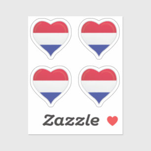 Netherlands love flag pride heart sticker