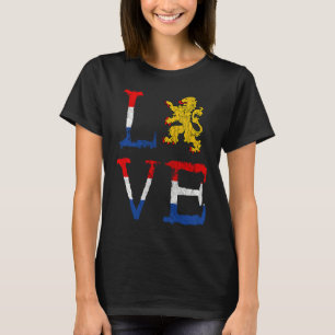 Netherlands Love Holland Love Oranje Lion Crest Ne T-Shirt