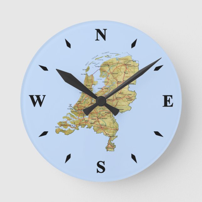 Netherlands Map Clock (Front)