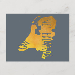 Netherlands Map Postcard
