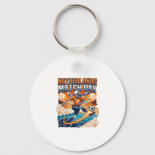 Netherlands Match Day Skeleton Striker Nations Hig Keychain