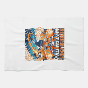Netherlands Match Day Skeleton Striker Nations Hig Kitchen Towel