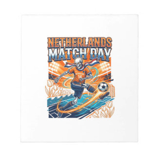 Netherlands Match Day Skeleton Striker Nations Hig Notepad