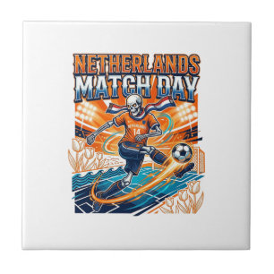 Netherlands Match Day Skeleton Striker Nations Hig Tile