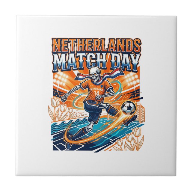 Netherlands Match Day Skeleton Striker Nations Hig Tile (Front)
