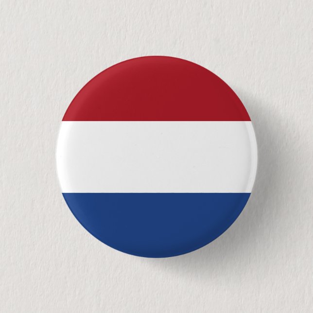 Netherlands National Flag 1 Inch Round Button (Front)