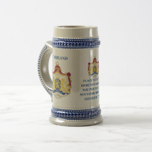 Netherlands (Nederland) Coat of Arms Oktoberfest Beer Stein