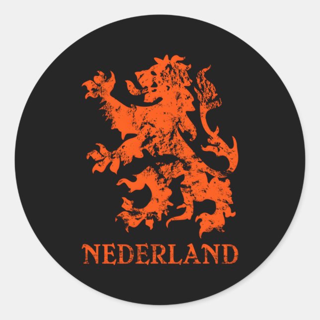 Netherlands Nederland Dutch Lion Classic Round Sticker (Front)