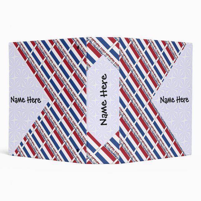 Netherlands Netherlander Flag Tiled Black Personal Binder (Background)