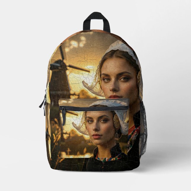 NETHERLANDS - OIL PAINTING PRINTED BACKPACK (Front)