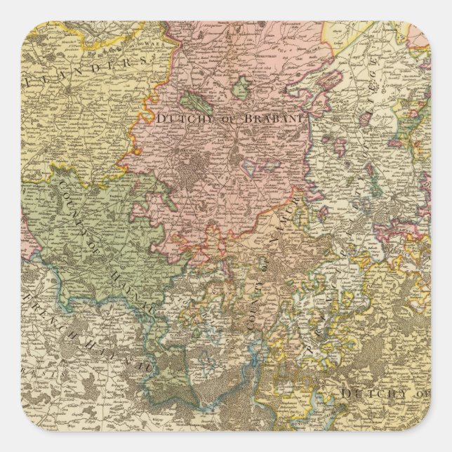 Netherlands or Low Countries Square Sticker (Front)
