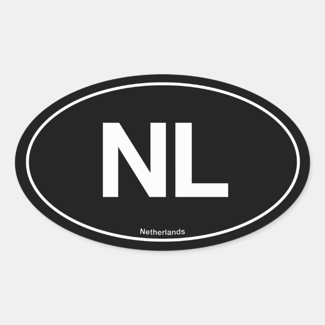 Netherlands Oval Sticker (Front)